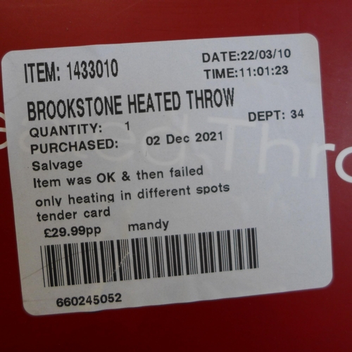 3003 - Brookstone Heated Throw  50 X 60