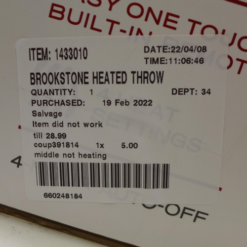 3045 - Brookstone Heated Throw  50 X 60