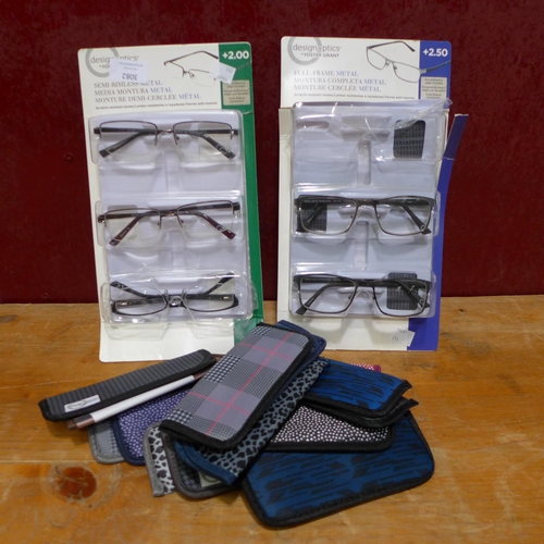 3082 - FGX Metal Mix +2 & 2.50 Ready Reader Glasses   (253-87)  * This lot is subject to vat