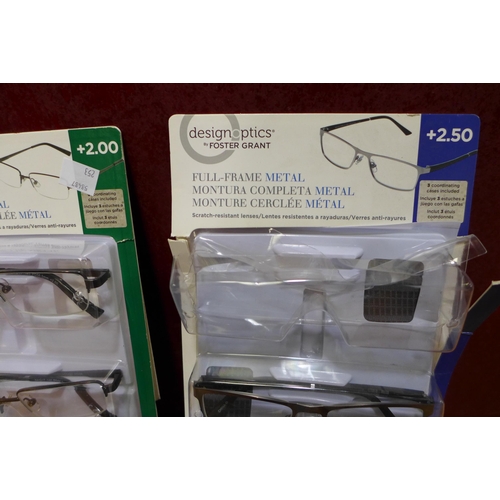 3082 - FGX Metal Mix +2 & 2.50 Ready Reader Glasses   (253-87)  * This lot is subject to vat