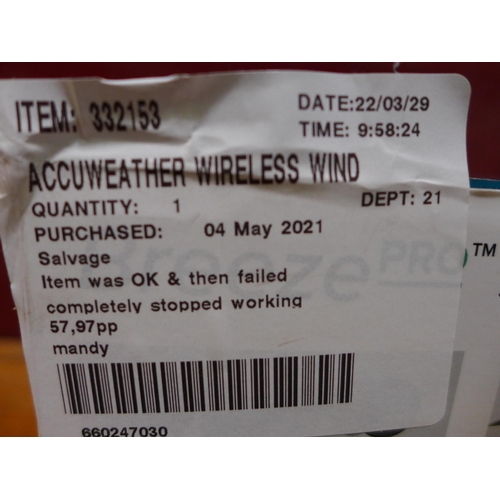 3083 - Accuweather Wireless Wind & Weather Station  (253-23)  * This lot is subject to vat