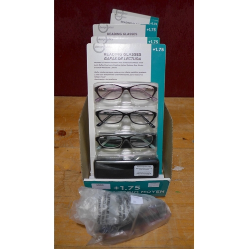 3088 - FGX Metal Mix +1.75 Ready Reader Glasses & 1 Pair of +2.5 (253-35,36,38)  * This lot is subject to v... 