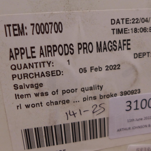 3100 - Apple Airpods Pro Magsafe - Original RRP £164.99 + vat            (253-55)  * This lot is subject to... 