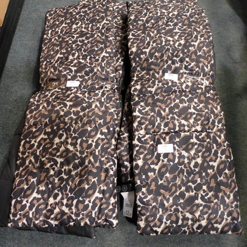 3135 - Six George Leopard Print & Black Scarves