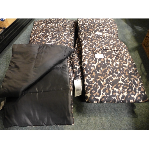 3135 - Six George Leopard Print & Black Scarves