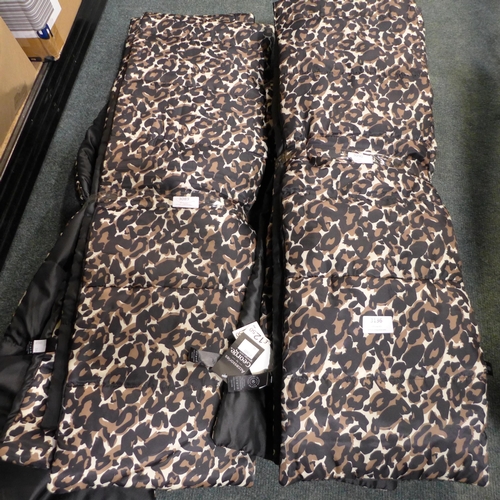 3136 - Six George Leopard Print & Black Scarves