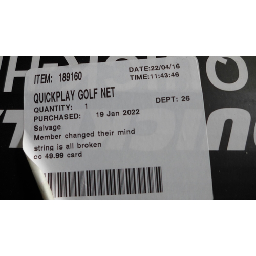 3149 - Quickplay Golf Net  - Portable Practice Net      (253-137)  * This lot is subject to vat