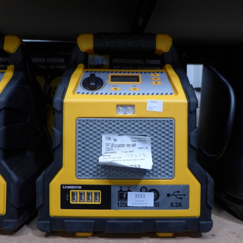 3151 - Cat Jump Starter 1200 Amp - CJ1000DXT  (253-160)  * This lot is subject to vat