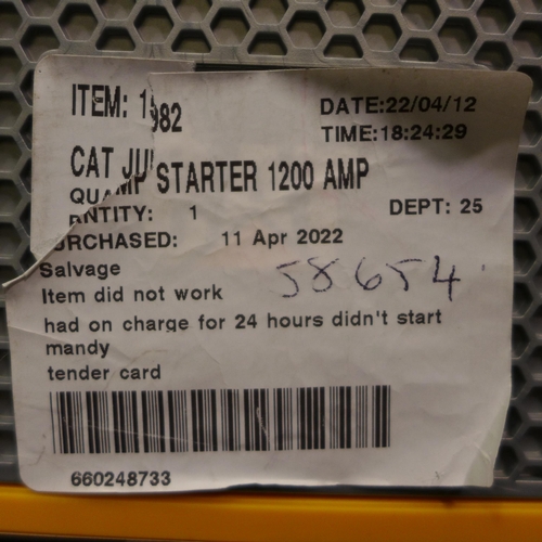 3151 - Cat Jump Starter 1200 Amp - CJ1000DXT  (253-160)  * This lot is subject to vat