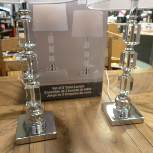 3167 - Bridgeport Designs - 2 Crystal Table Lamps  -          (250A -74)  * This lot is subject to vat