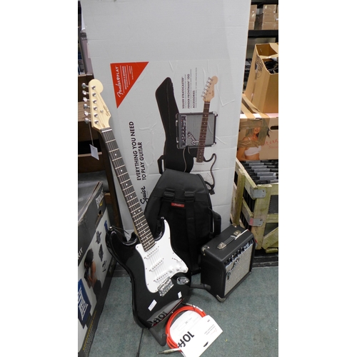 3180 - Fender Squier Electric Guitar Pack - Amp/Strap/Cable/Plec/Bag , Original RRP  £139.99 + vat  (250A -... 