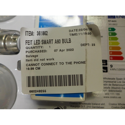 3186 - Feit 3.5  Down Lighter and Feit Led Smart A60 Bulb 3 Pack Wi-Fi     (253-145,150)  * This lot is sub... 