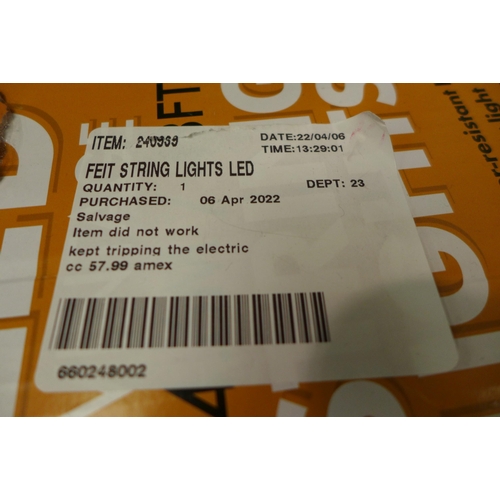 3195 - Feit 48ft LED String Lights    (253-69)  * This lot is subject to vat