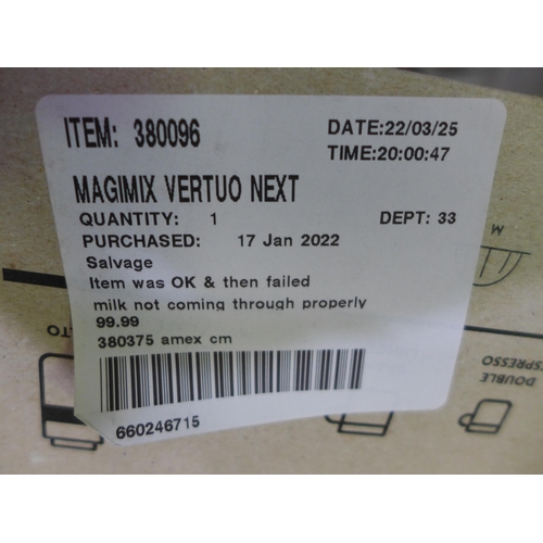 3225 - Magimix Vertuo Next White  Coffee Machine   (253-31)  * This lot is subject to vat