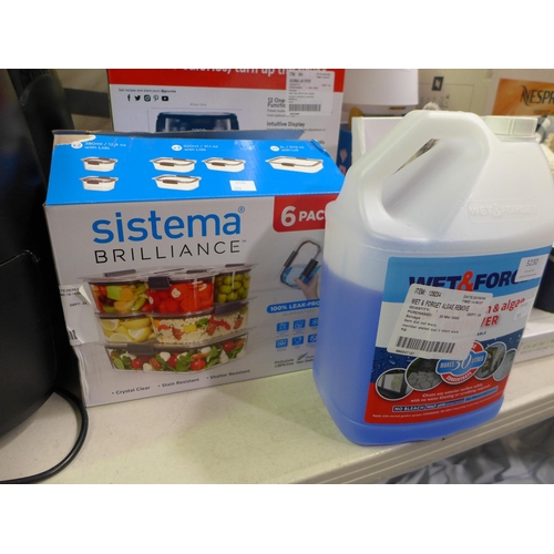 3230 - Wet & Forget Algae Mould Remover and Sistema Brilliance  Storage Set   (253-14,20)  * This lot is su... 