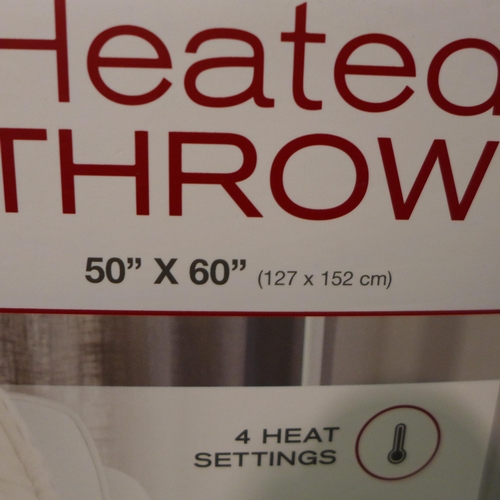 3255 - Brookstone Heated Throw  50 X 60