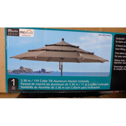 3319 - 11Ft Aluminium Umbrella  (4111-6) Original RRP £183.33 + VAT  * This lot is subject to VAT