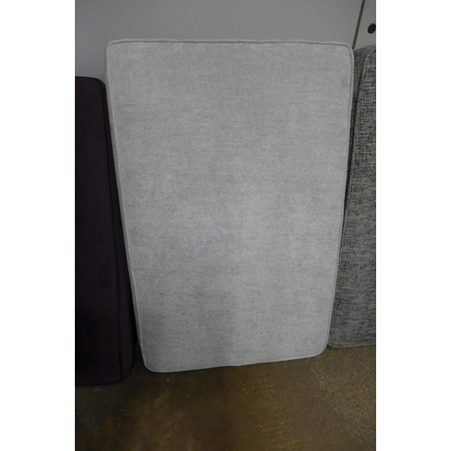 1480 - A dove grey fabric ottoman footstool