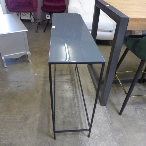 1574 - An industrial style grey topped console table