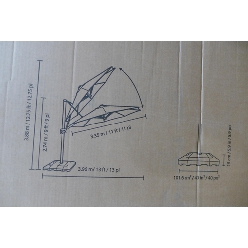 3320 - Atleisure 11Ft Mushroom Garden Parasol  (4111-10) Original RRP £524.91 + VAT  * This lot is subject ... 