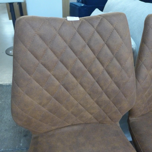 1509 - A pair of tan upholstered side chairs