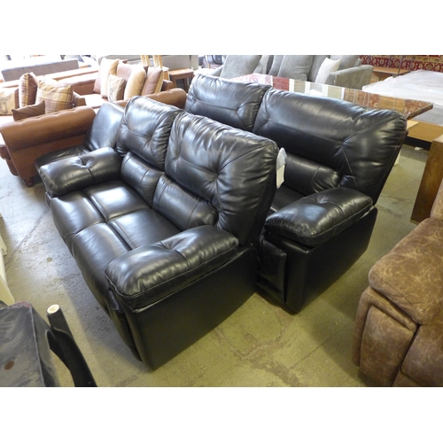 1617 - A Maximus three seater sofa, two seater sofa and footstool