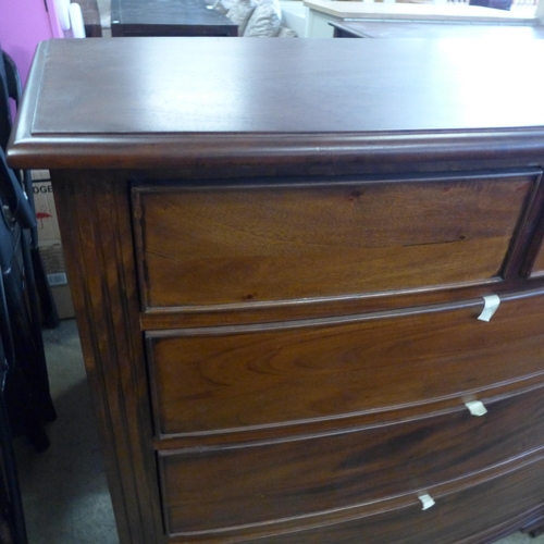 1638 - A hardwood two over three chest of drawers