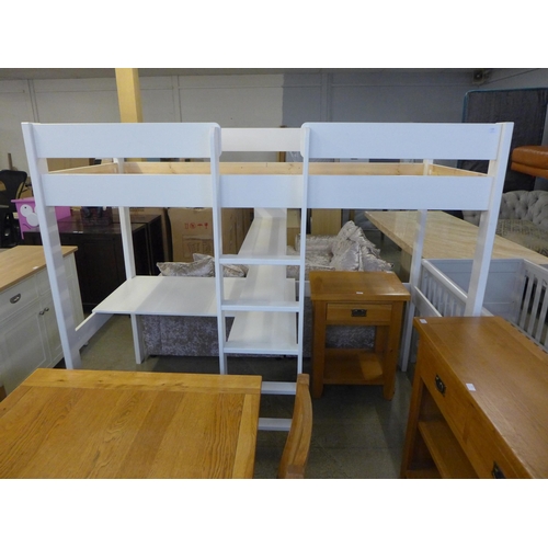 1706 - A white painted high sleeper bed frame