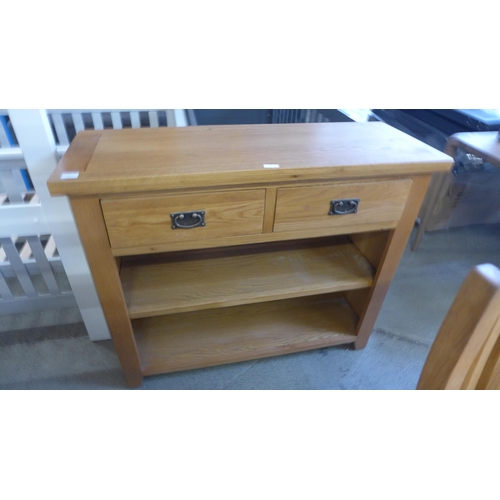 1708 - An oak bookcase with two drawers