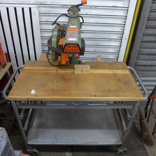 2164 - DeWalt radial arm saw on trolley