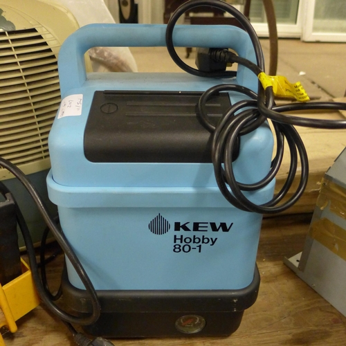 2107 - Kew Hoby pressure washer and jump start, a Bosch electric hedge cutter, a humidifier and a bag of mi... 