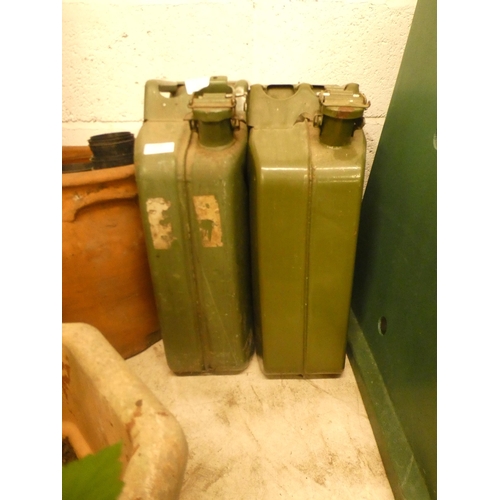 2395 - Two military Jerry cans