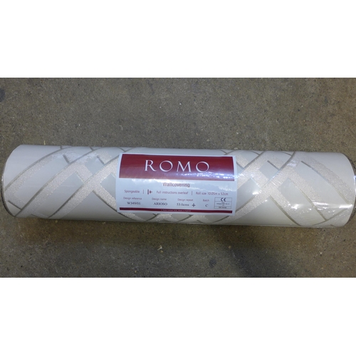 2265 - 8 rolls of romo designer luxury wallpaper, RRP £100 per roll, boxed