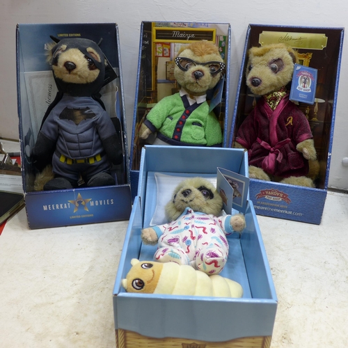 2266 - 9 collectable Meerkat toys in boxes