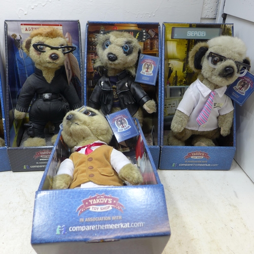 2266 - 9 collectable Meerkat toys in boxes