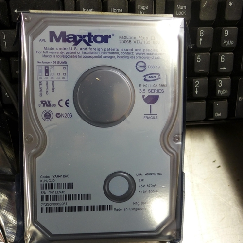 2142 - Two unused sealed Hitachi 120GB hard drives and a quantity of computing items