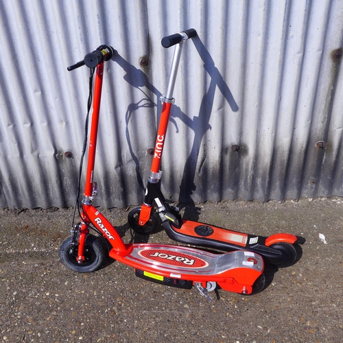 2101 - Razor & Zinc electric scooters with battery, no charger (Police repossession)