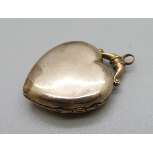 1027 - A Victorian old cut diamond set locket, 4.4g, 2cm wide