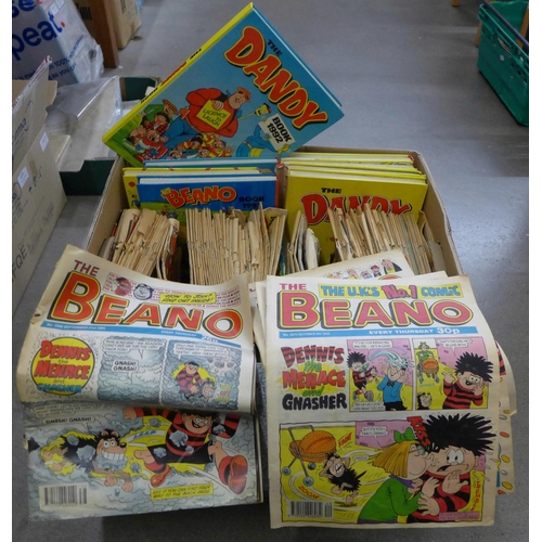 1150 - A collection of Dandy and Beano comics and annuals, 1980's and 1990's **PLEASE NOTE THIS LOT IS NOT ... 