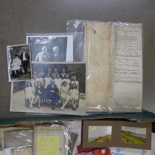 1152 - Ephemera; four albums of photographs, loose photographs, indentures including 18th Century, etc. **P... 