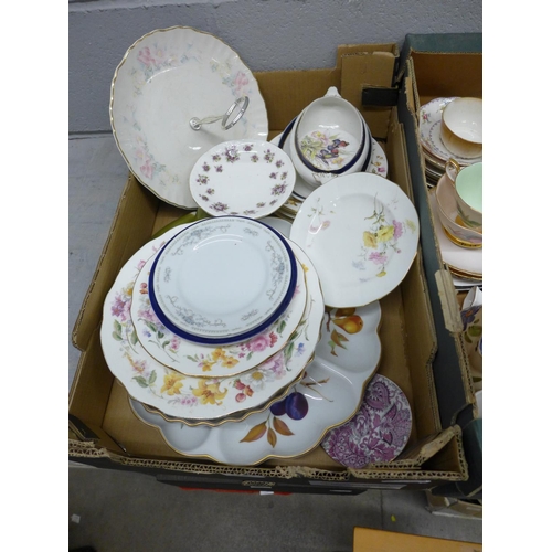 1159 - Three boxes of mixed china including Wedgwood and Aynsley **PLEASE NOTE THIS LOT IS NOT ELIGIBLE FOR... 