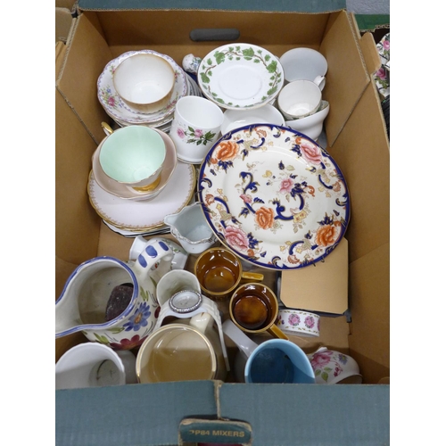 1159 - Three boxes of mixed china including Wedgwood and Aynsley **PLEASE NOTE THIS LOT IS NOT ELIGIBLE FOR... 