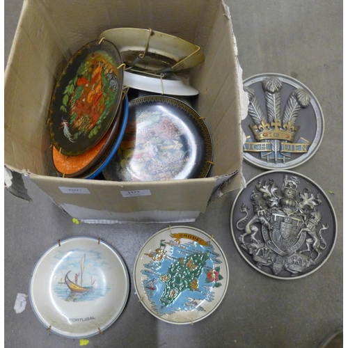 1179 - A collection of plates and two plaques from The Royal Wedding 1981, a collection of china and other ... 