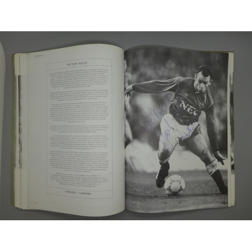 669 - Everton; a Player by Player book containing approximately 145 signatures from former players and man... 