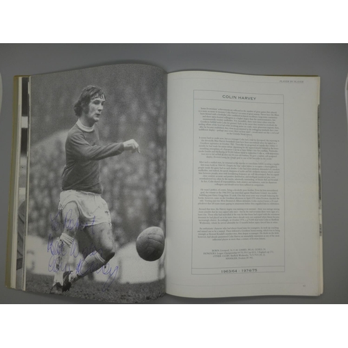 669 - Everton; a Player by Player book containing approximately 145 signatures from former players and man... 