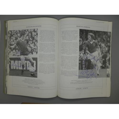 669 - Everton; a Player by Player book containing approximately 145 signatures from former players and man... 