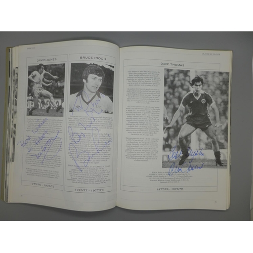 669 - Everton; a Player by Player book containing approximately 145 signatures from former players and man... 