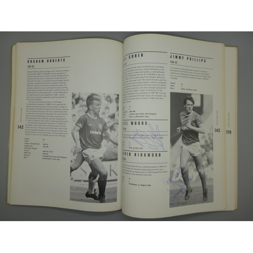 677 - Rangers: a Player by Player book containing approximately 40 signatures from former players and mana... 