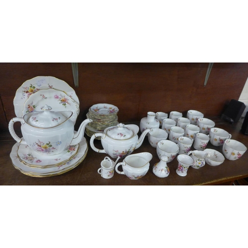 686 - Royal Crown Derby Posies coffee and tea wares including large and small teapots and two sets of six ... 