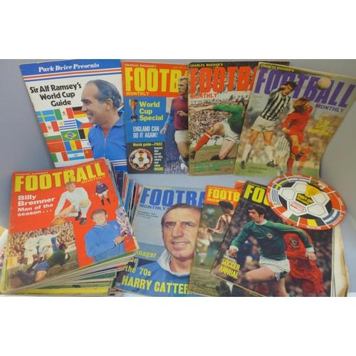 687 - Twenty-eight Charles Buchans Football Monthly magazines, six editions from 1968, eleven for 1969, te... 